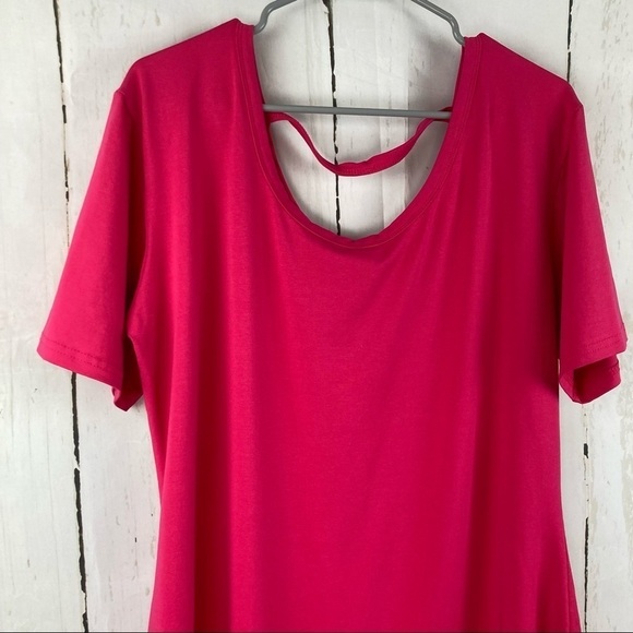 Fuchsia pink blouse with cutout strap back - Picture 2 of 6